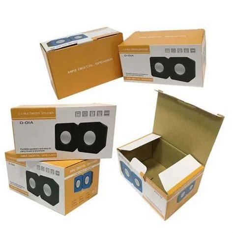 Rectangular Custom Printed Speaker Corrugated Packaging Box Weight