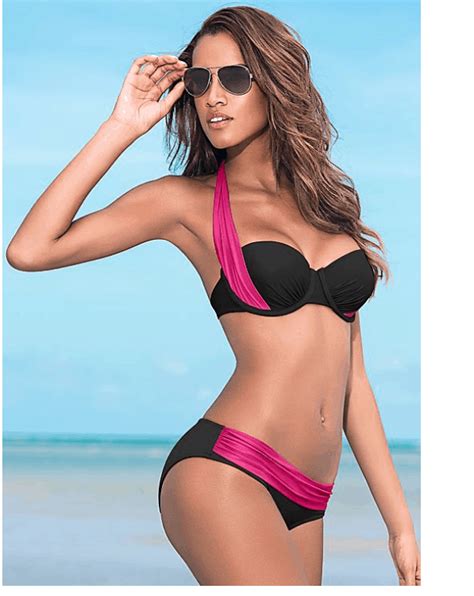 Apple Curves Pc Halter Push Up Bikini Set Apple Curves