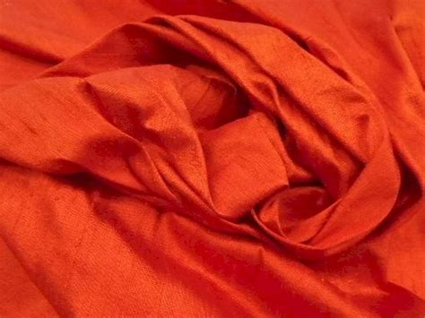 Rust Dupion Silk Fabric Indian Dupion डपयन रशम Siabhi Studios