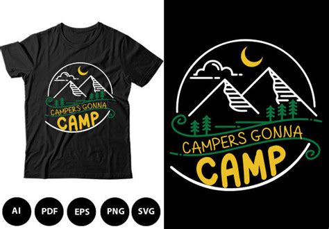 2 Campers Gonna Camp T Shirt Design Svg Designs And Graphics