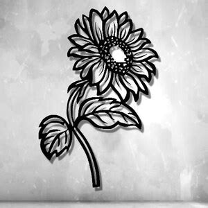 Sunflower Dxf Svg Png Files Flower Floral Cut File Stencil Wall , Art , Flowers , Wildflower ...