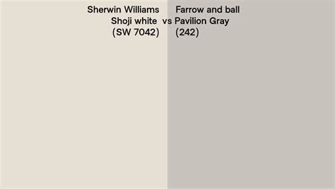 Sherwin Williams Shoji White Sw 7042 Vs Farrow And Ball Pavilion Gray