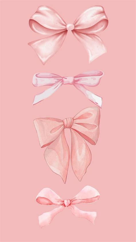 Pink bow valentines wallpaper trendy pink dainty cute girly bow in 2024 ...