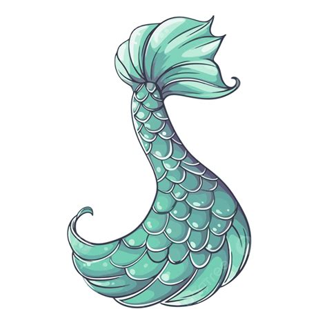 cute mermaid tail drawing