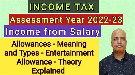 Income Tax I Ay I Income From Salary I Allowances Meaning