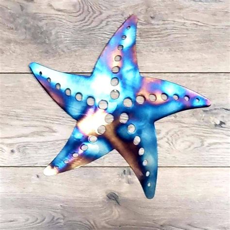 Starfish Metal Art Nautical Decor Beach House Etsy Nautical