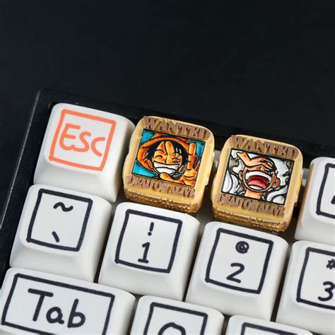 One Piece Wanted Keycap Artisan Keycap Wanted Luffy Keycap Keycap