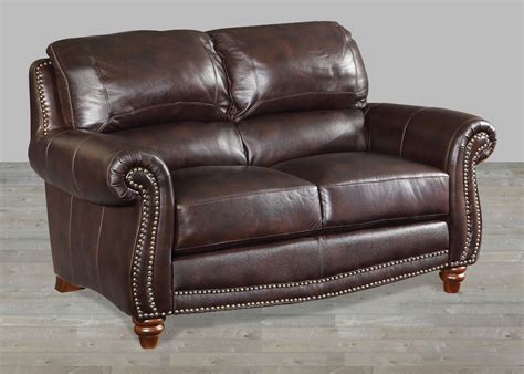 Brown leather loveseat for comfortable use – elisdecor.com