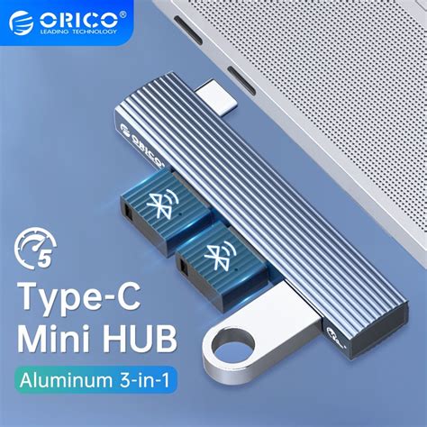 Orico Usb Hub Port Type C Aluminum Ah W Gy English