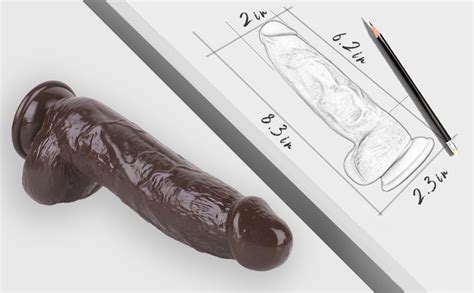 Amazon Inch Realistic Silicone Dildo Adult Sex Toys For Women Black Big Thick Anal