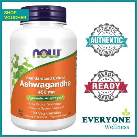 Local Delivery Now Foods Ashwagandha 450 Mg 90 180 Veg Capsules