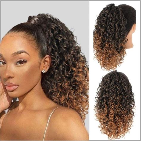 Postiche Queue De Cheval Curly Curly Balayage Peinados Cabello