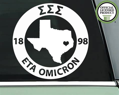 Tri Sigma Sorority Decal Sigma Sigma Sigma State & Chapter - Etsy