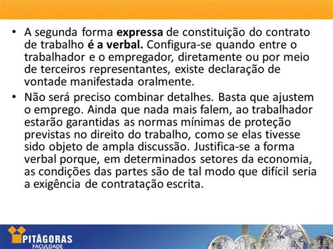 UNIDADE 4 Contrato De Trabalho Ppt Carregar