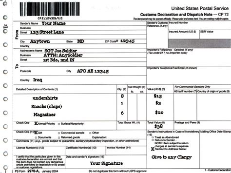 Usps Customs Form Printable 022022