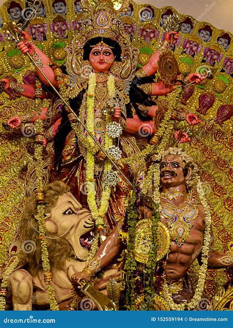 Maa Durga Picture 1 Stock Photo Image Of Great Hindi 152559194