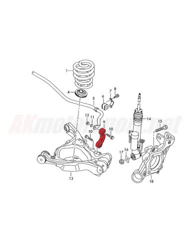 Verkline Rear Stabilizer Bar Link Set For Audi A S Rs C