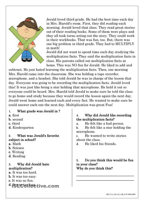 Grade 7 Reading Comprehension Worksheets Pdf Amulette Reading