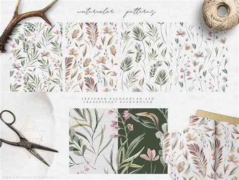 Watercolor Botanical Collection Digital Clipart Set On Behance