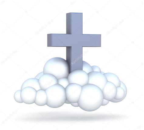 Cross in clouds Stock Photo by ©Alexmit 7244906