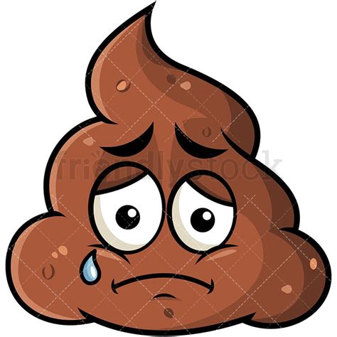 Crying Out Loud Poop Emoji Cartoon Vector Clipart Friendlystock