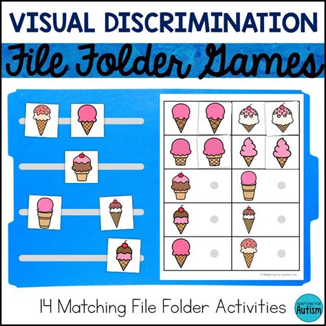 Visual Discrimination Matching File Folder Games And Activities