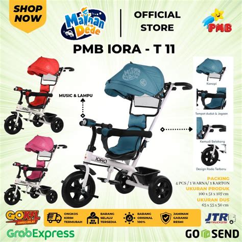 Jual Sepeda Tiga Roda Anak Pmb Iora T11 Tricycle Murah T 11 Shopee