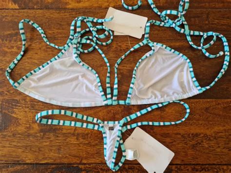 NEW WICKED WEASEL Sheer Vision 457 Micro Bikini Bottom XS 305 Tri Top XL 120 00 PicClick AU