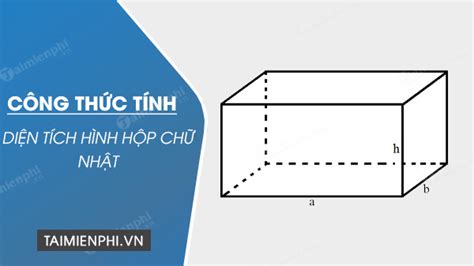 Công thức tính diện tích hình hộp chữ nhật có ví dụ đi kèm Thủ thuật