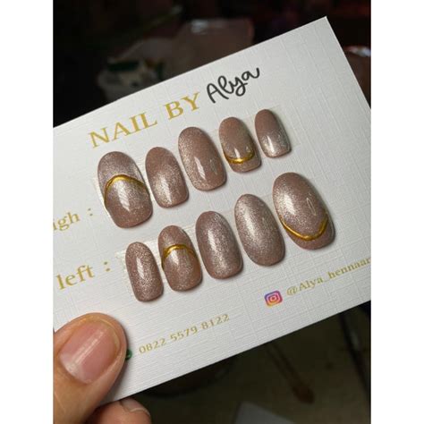 Jual Kuku Palsu Cat Eyes Warna Nude Shopee Indonesia