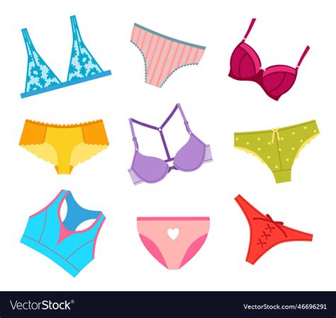 Trendy Lingerie Or Bikini Set Royalty Free Vector Image