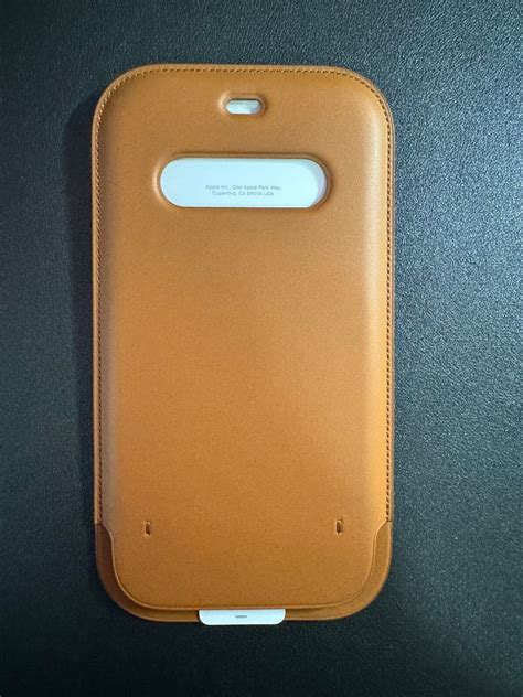 Apple Leather Sleeve Case with MagSafe for iPhone 12 Pro Max Saddle ...