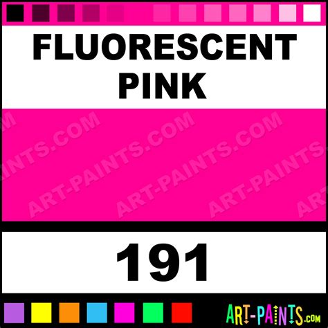 Fluorescent Pink Artists Acrylic Paints - 191 - Fluorescent Pink Paint ...