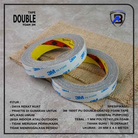 Jual Double Tape M Pe Foam Solasi Bb Busa Mm X M High Quality