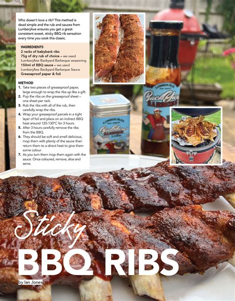 Tasty Sticky Bbq Ribs With Bbq Fire Food And Outdoor Living Magazine