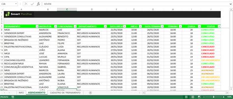 Priorize Planilha De Controle De Treinamentos Planilha Excel Images