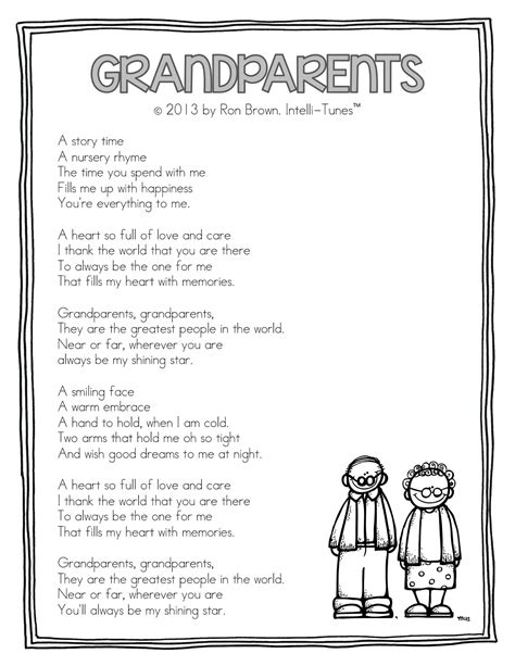 Poems About Grandparents Day Poems Printable