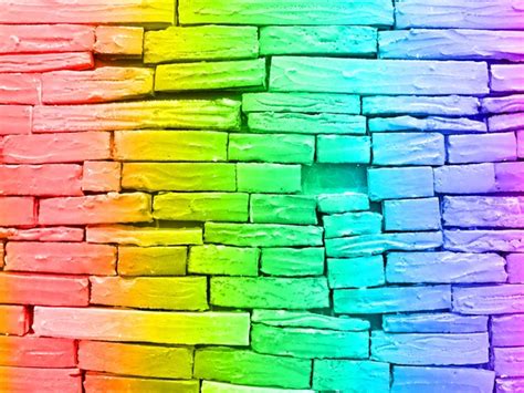 Rainbow brick wall — Stock Photo © paisan191 #24768925