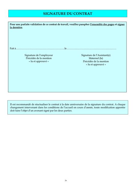 Modelés de contrat de travail DOC PDF page 26 sur 43