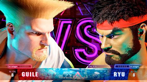 Street Fighter Guile Vs Ryu Cpu Level Very Hard Ps K Youtube