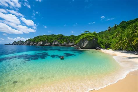 Premium Ai Image The Beauty Of The Tropical Beach Of Mandalika Lombok