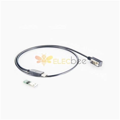 Ftdi Chip Usb Male Serial Adapter To Rs Db Male Left Angled Data