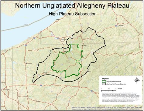 Allegheny Plateau Map