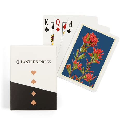 Playing Cards Indian Paintbrush Letterpress Lantern Press Artwork