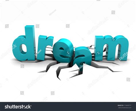 Blue Word Dream Over Crack Stock Illustration 115609771 Shutterstock