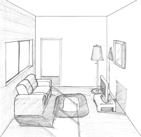 Living Room Drawing Easy | Baci Living Room