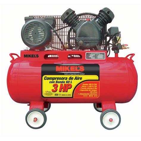 COMPRESOR DE AIRE 3 HP CON BANDA 1270 Rpm Mikels MEXICO Precios De