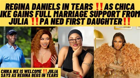 Regina Daniels In Tears As She Begs Pa Ned Nwoko First Daughter Julia