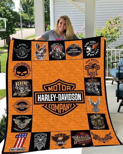 Harley Davidson Quilt Motorcycle Quilt American Chopper Etsy