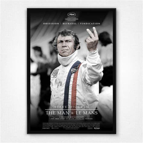 Steve Mcqueen The Man And Le Mans Poster A1a2a3a4 Superb